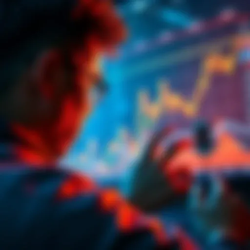 A person looking at a chart with Bitcoin's impressive rise and planning to invest in altcoins like Solana and HBAR.