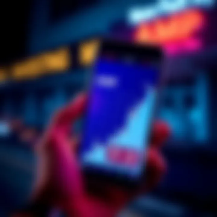 A person holding a smartphone displaying a stock chart with upward trends, representing the investment potential of AMP