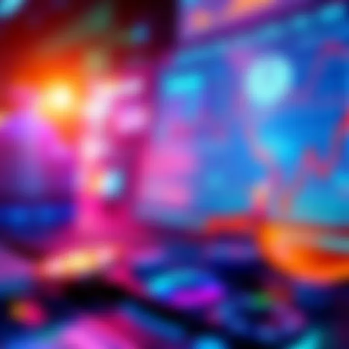 A visual representation of investing $50,000 in a decentralized finance project, featuring charts and lending pool graphics.