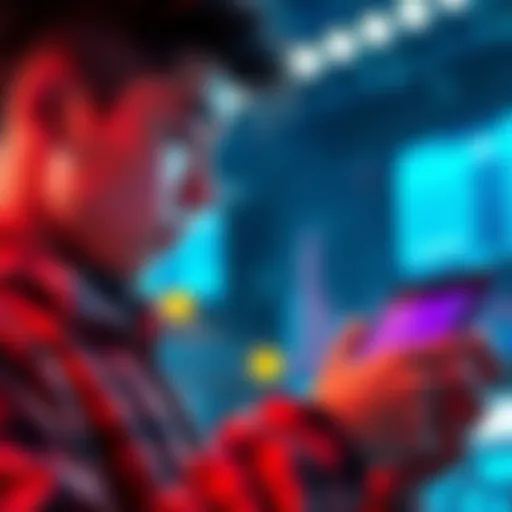 A young person considering the investment of 200 EUR in KAS, looking at a graph showing potential gains on a digital device