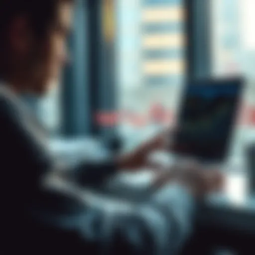 A person analyzing financial graphs on a laptop, with a focus on inflation impacts and investment options.