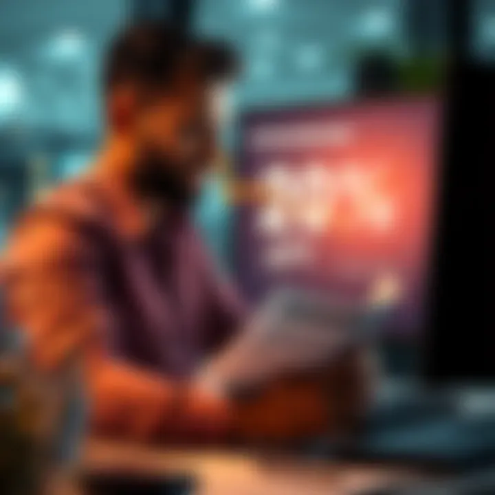 Investing Your Savings A person reviewing financial documents while looking at a computer showing a high percentage yield