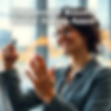 A person looking confident and happy while holding a stock chart, symbolizing success in both investing and dating.