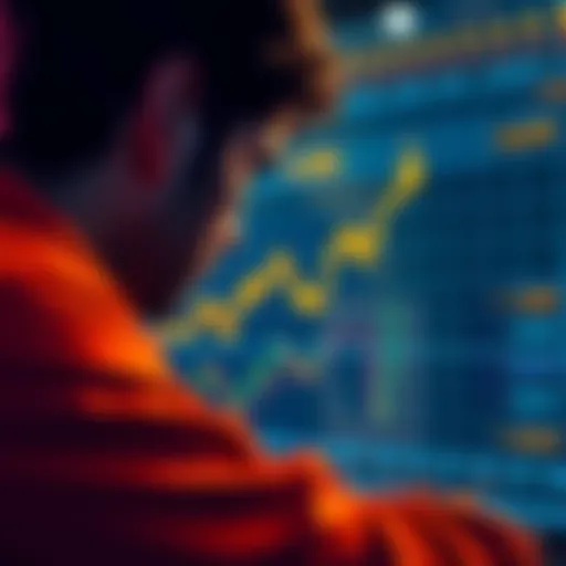 Investment Journey A person looking at a chart showing cryptocurrency growth, reflecting on their investment journey toward achieving 0.1 BTC.