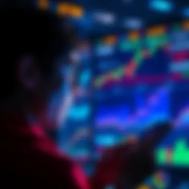 Person looking at financial graphs with excitement, symbolizing love for investment opportunities