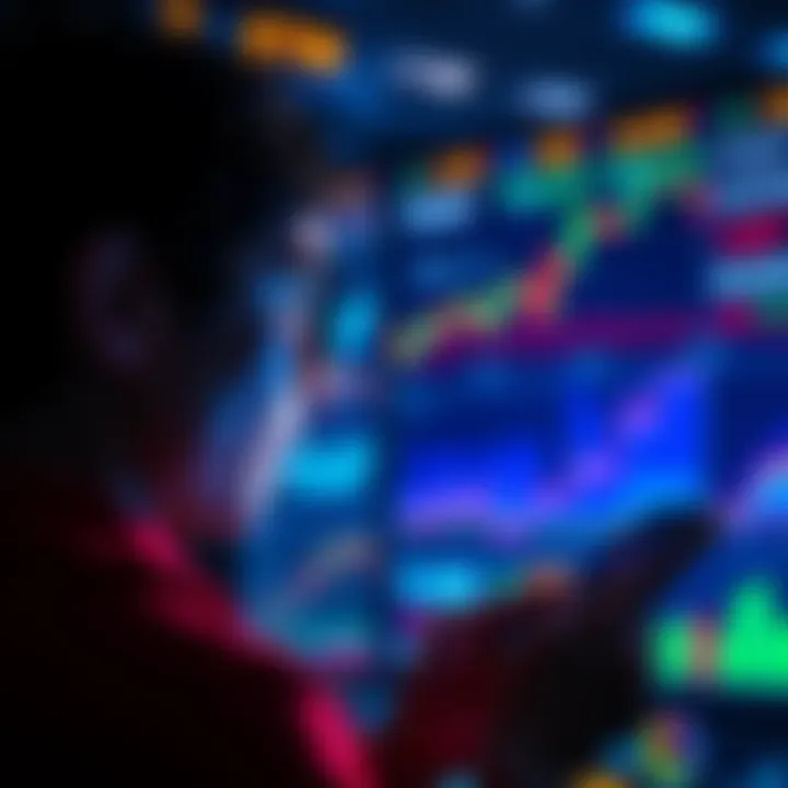 Investment Passion Person looking at financial graphs with excitement, symbolizing love for investment opportunities