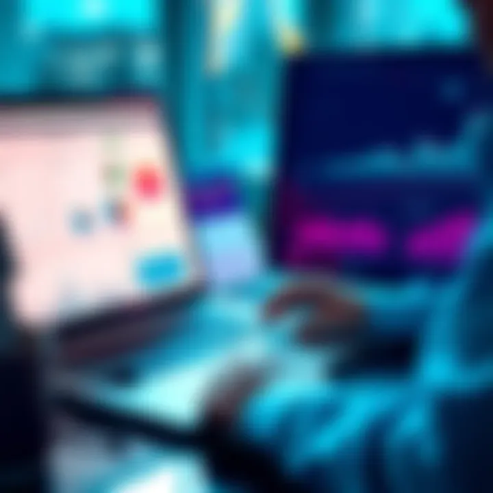 A person analyzing charts and graphs on a laptop while managing their investment portfolio