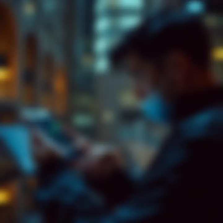 A person looking at investment portfolios on a smartphone with the Raiz app interface