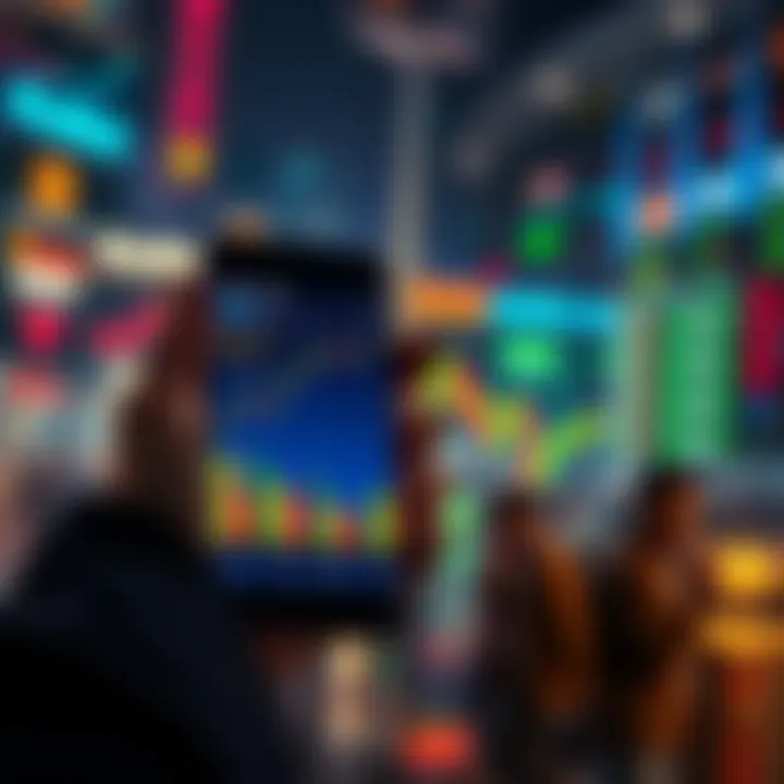 A person holding a smartphone displaying cryptocurrency charts and investment options, contemplating XRP and alternatives.