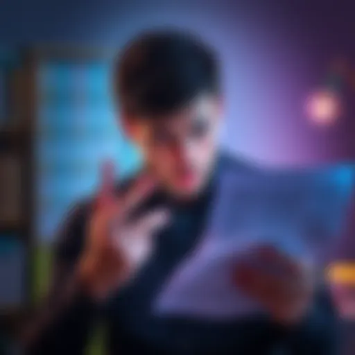 A person looking worried while examining financial documents, symbolizing concerns about investment scams