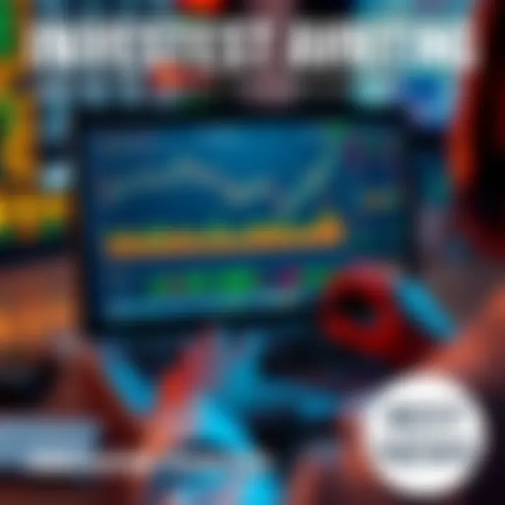Investment Decision Making A person analyzing stock charts and financial data on a laptop, contemplating investment strategies, including Dollar-Cost Averaging.