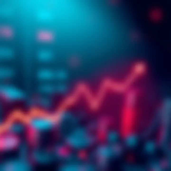 A line graph showing upward trends in investment value, indicating a 20% growth target.