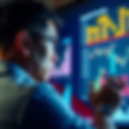 A person looking at financial graphs and charts, symbolizing investment strategies and growth.