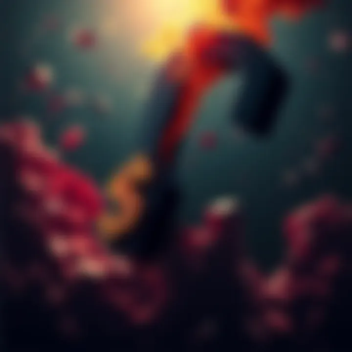 A bold financial move symbolized by a dollar sign engulfed in a question mark, representing mystery and high-stakes decisions in the market.