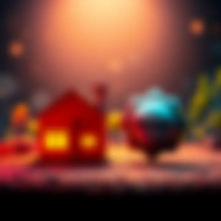 Investment options of land and badges A comparison of land and badges with a house and badge icons representing rental investment choices