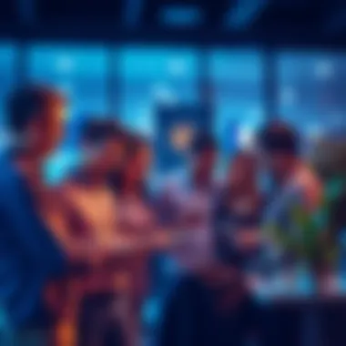 People discussing investment strategies and portfolio management with Raiz app on mobile devices