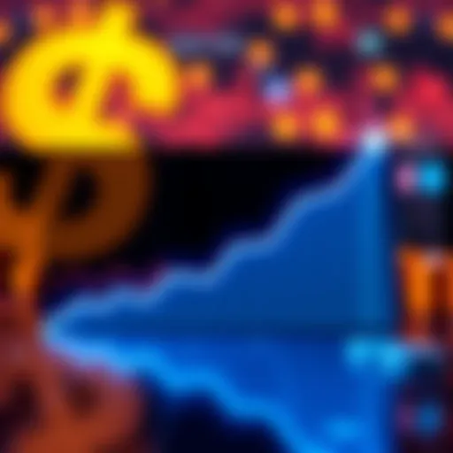 A graph showing an upward trend in investments reaching a significant milestone, with a dollar sign in the background.