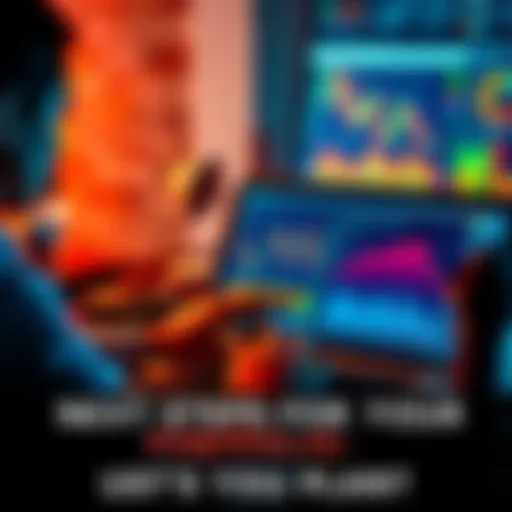 A person analyzing investment charts and making financial decisions with a laptop