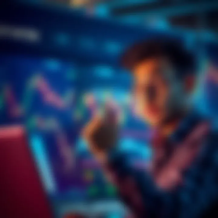 Investment Regrets A person looking at stock market charts with a thoughtful expression, reflecting on missed investment opportunities.