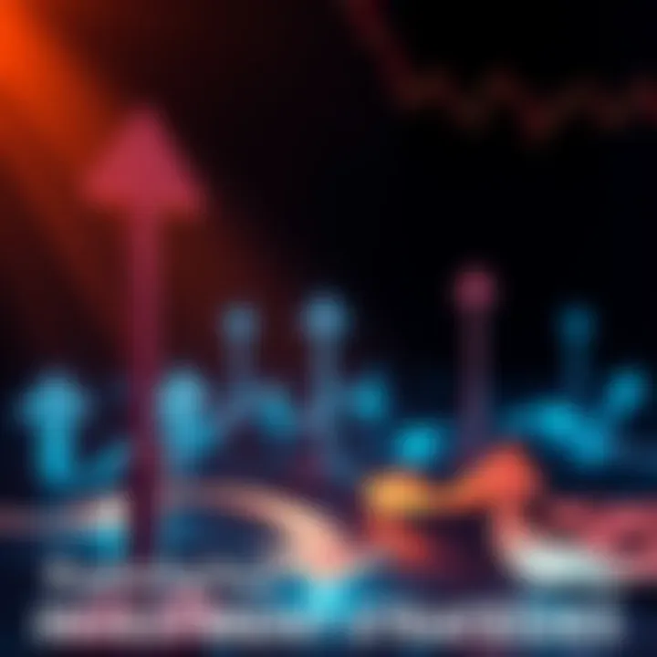 A conceptual image representing diverse investment strategies with arrows guiding towards holding, selling, and buying options.