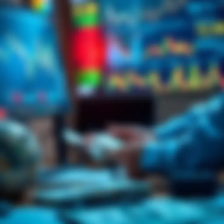 Investment Strategy A person analyzing stock market trends with financial charts and dollar bills on a desk, symbolizing the importance of investing now due to rising inflation.