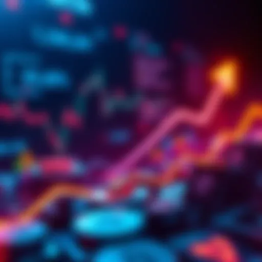 An upward trending graph symbolizing investment growth with tokens in focus