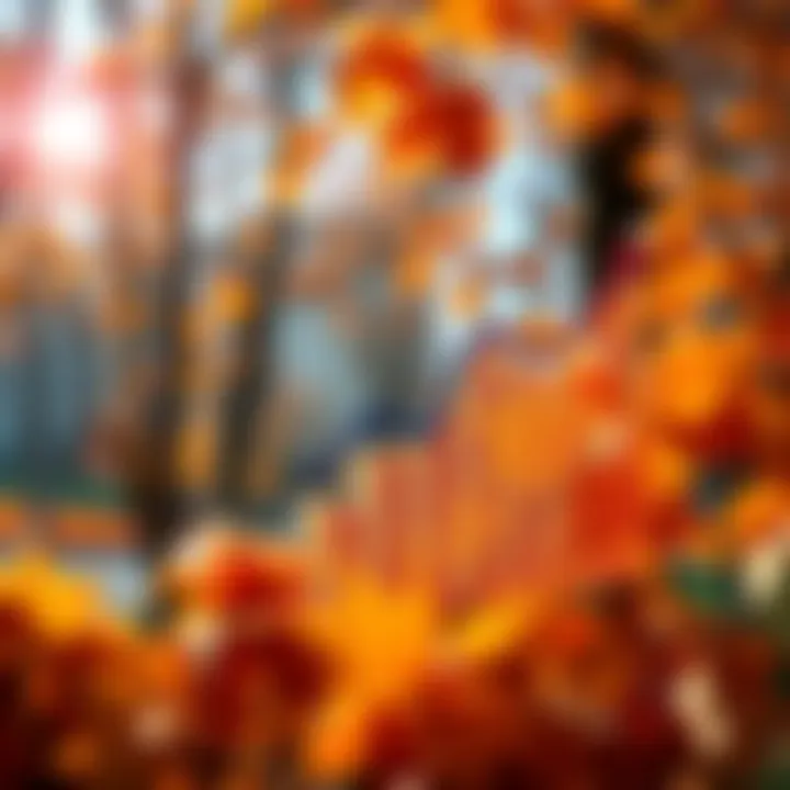 Investment Trends This Fall A graph showing upward trends in investment opportunities with autumn leaves in the background