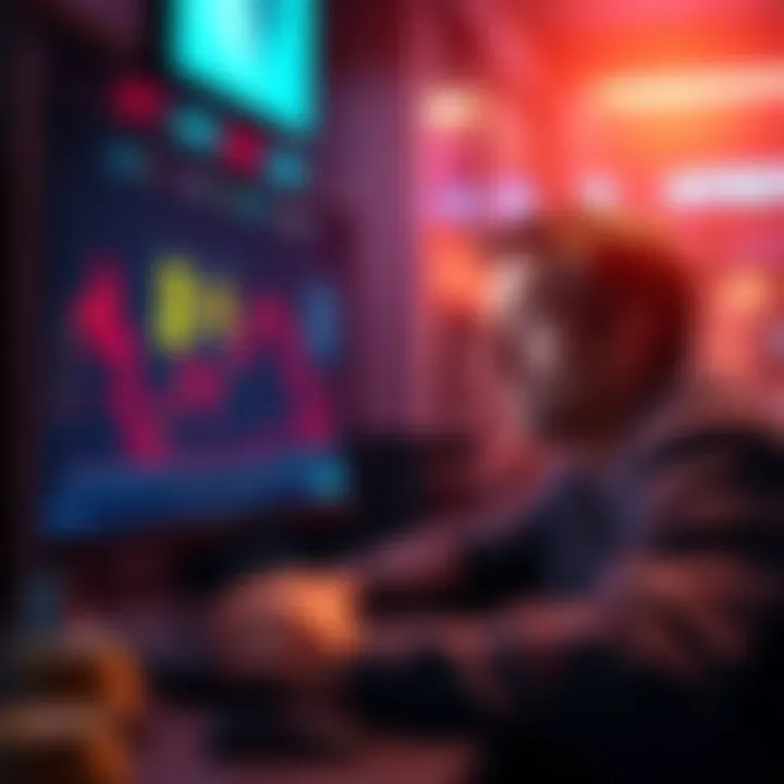 A frustrated investor looking at a computer screen showing plummeting Bitcoin prices, preparing to sell their crypto holdings.