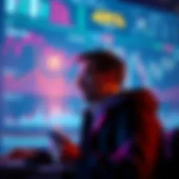 An investor looking at charts showing a 44% loss in XRP investment, contemplating selling or buying more.