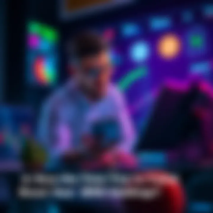 Investors Analyzing $MX Token A focused investor analyzing charts and trends related to $MX holdings, with a laptop and cryptocurrency symbols in the background.