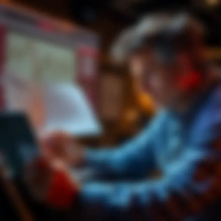 An investor examining financial charts and notes, concerned about a recent £200 investment with a break even point at 47000.