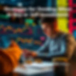 Investor Analyzing Charts A person closely examining financial charts on a laptop, looking for buy and sell signals