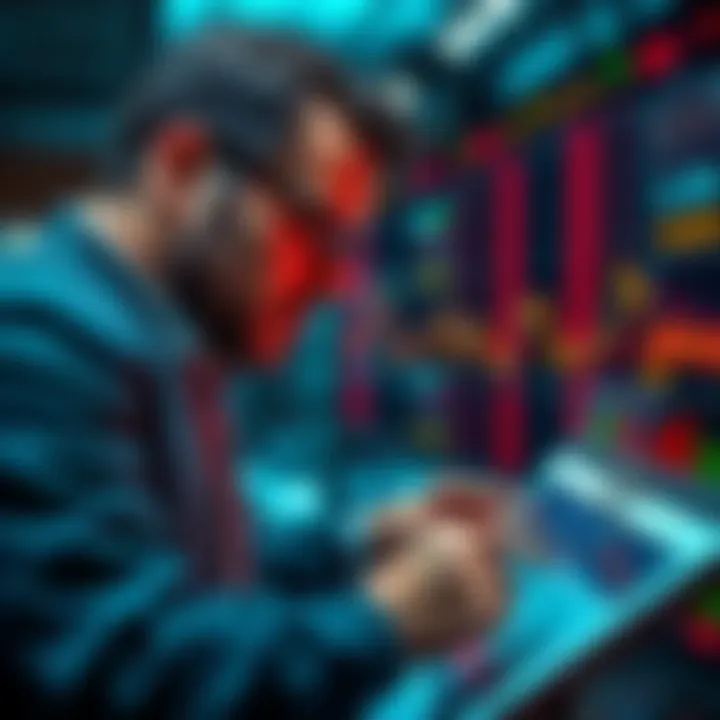 Investor looks over charts and graphs, considering buying options despite recent price increases