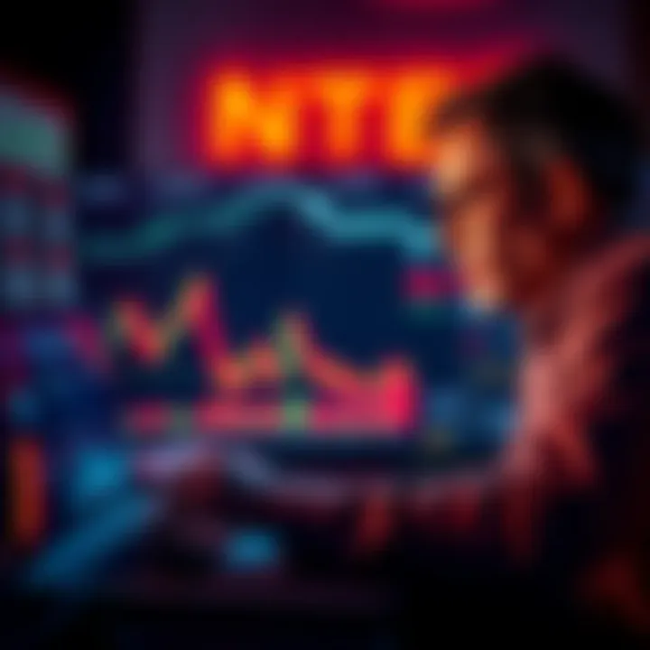 Investor looking at Bitcoin graph A concerned investor analyzing a Bitcoin price chart on a laptop, symbolizing market panic selling and potential investment opportunities