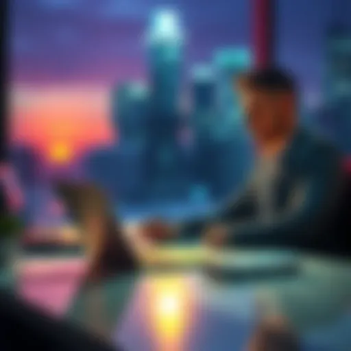 An investor sitting at a desk with a laptop, reflecting on their cryptocurrency investment journey and considering new opportunities after a setback.