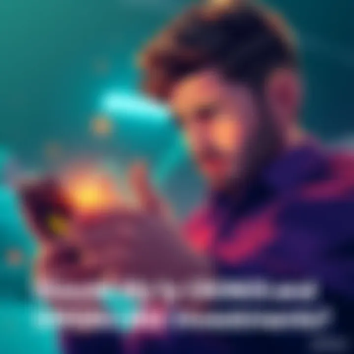 An investor looking worried while checking cryptocurrency values on a smartphone, reflecting on their decision to hold or sell CRONOS and SHIBA INU investments.