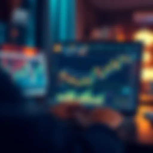 A person evaluating investment options in cryptocurrency, comparing Ethereum and Solana on a laptop screen with charts and graphs.