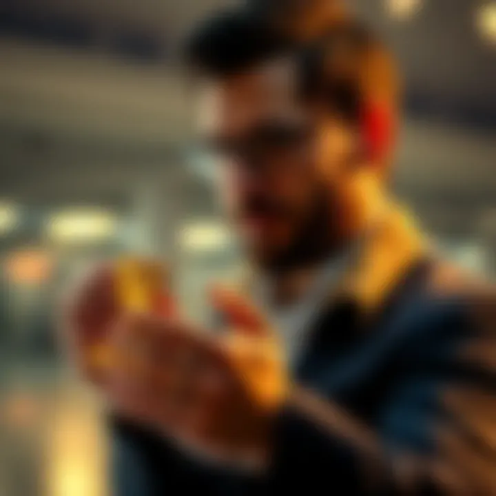 An investor holding a gold bar, symbolizing a shift from cryptocurrency to gold investment amid economic uncertainty.