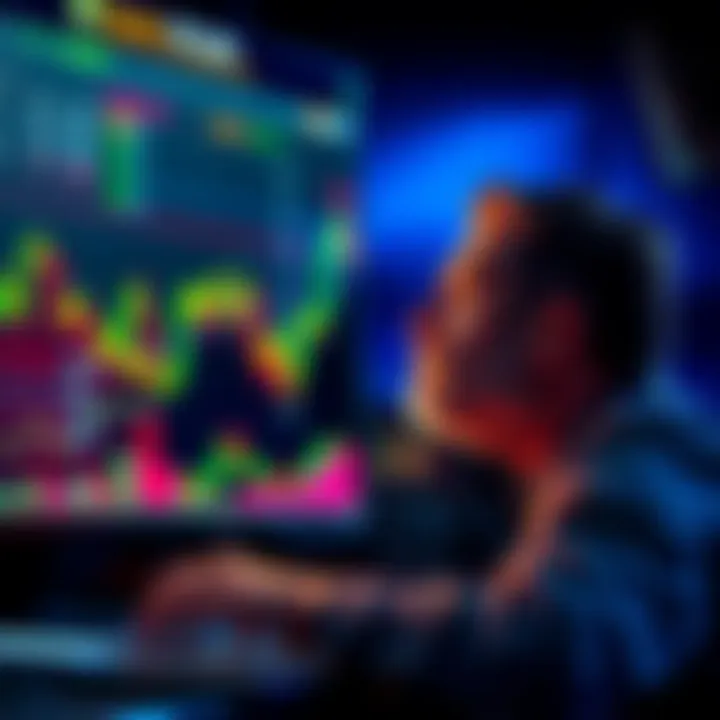 An investor looking at financial charts, contemplating past decisions and future investments in Bitcoin and altcoins.