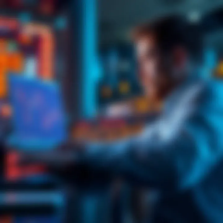 A person looking at a laptop with a downtrend chart, reflecting on their financial loss from investing in cryptocurrency.