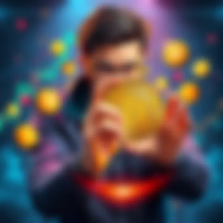 Investor Selling Bitcoin A person holding a Bitcoin coin with a worried expression, surrounded by falling charts and altcoin symbols, representing market concerns.