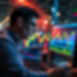 An investor closely monitoring stock market charts on a computer, considering the right time to invest