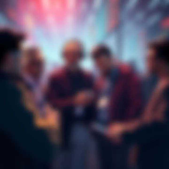 Investors Buying TAO Despite Market Drop Group of investors discussing strategies while buying TAO during market downturn