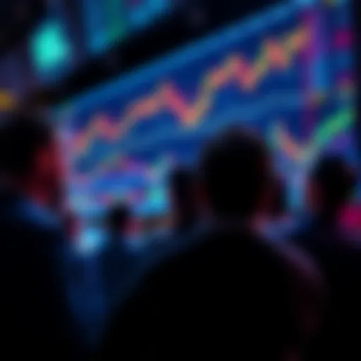 A group of investors looking at stock charts on a screen, showing rising numbers and positive trends, symbolizing hope for a new bull market.