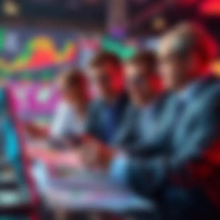 Investors Analyzing Market Trends Group of investors studying charts and graphs of recent market highs