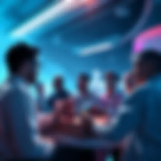 A group of investors debating whether to sell or hold HBAR during alt season in 2025.