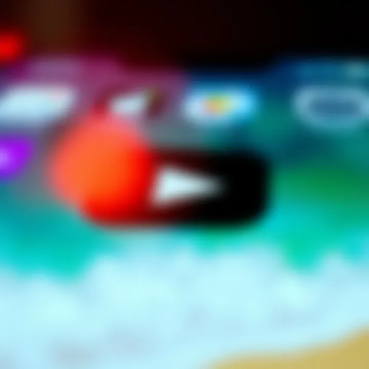 Close-up of an iOS device screen showing an ad with a non-functional play button