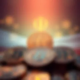 A digital representation of Bitcoin symbols with the Iranian flag in the background, illustrating Iran's use of cryptocurrency to bypass international sanctions.