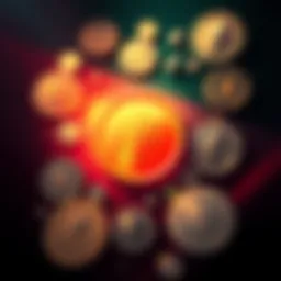 Iranian flag surrounded by various cryptocurrency symbols like Bitcoin and Ethereum, representing the use of digital currencies in evading sanctions.