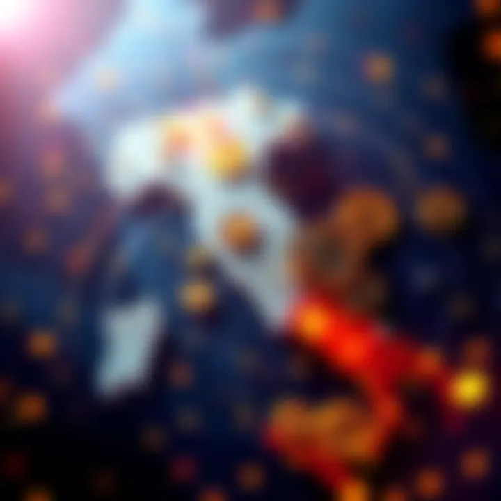 A digital representation of Italy with cryptocurrency symbols, highlighting regulation compliance urgency.